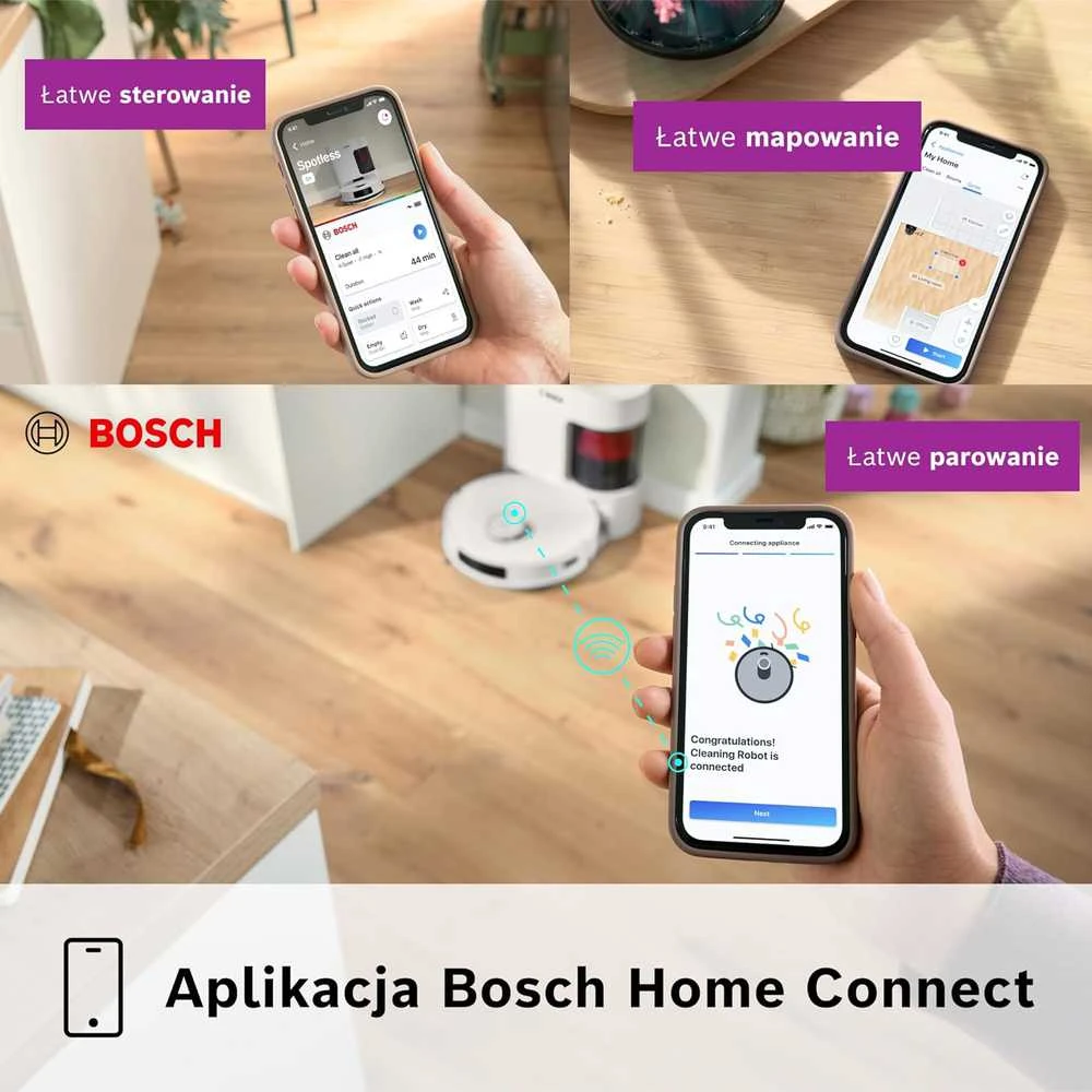 Dulkių siurblys - robotas Bosch Spotless +, Baltas (BCRD1W)