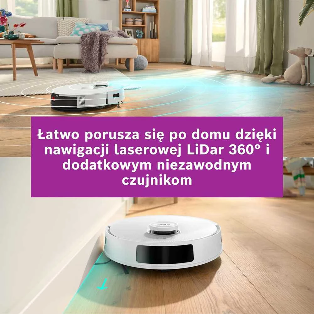 Dulkių siurblys - robotas Bosch Spotless +, Baltas (BCRD1W)