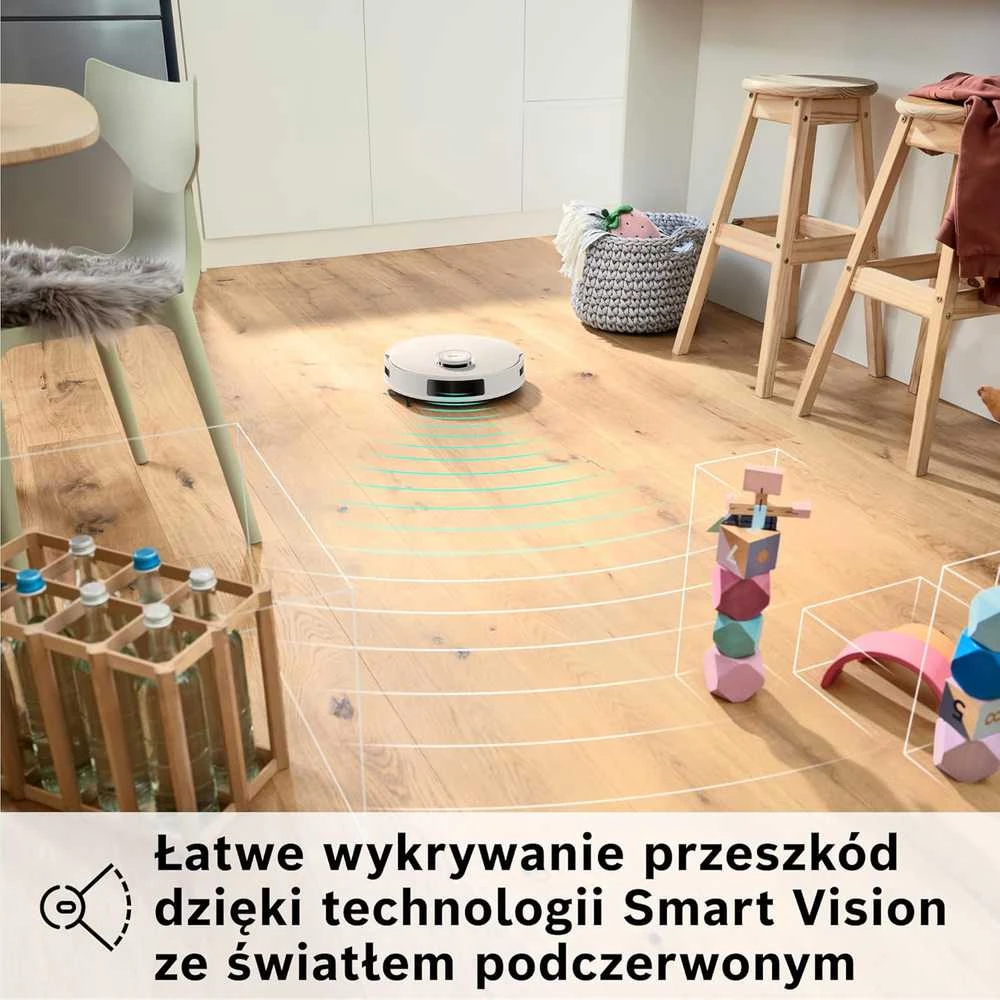 Dulkių siurblys - robotas Bosch Spotless +, Baltas (BCRD1W)