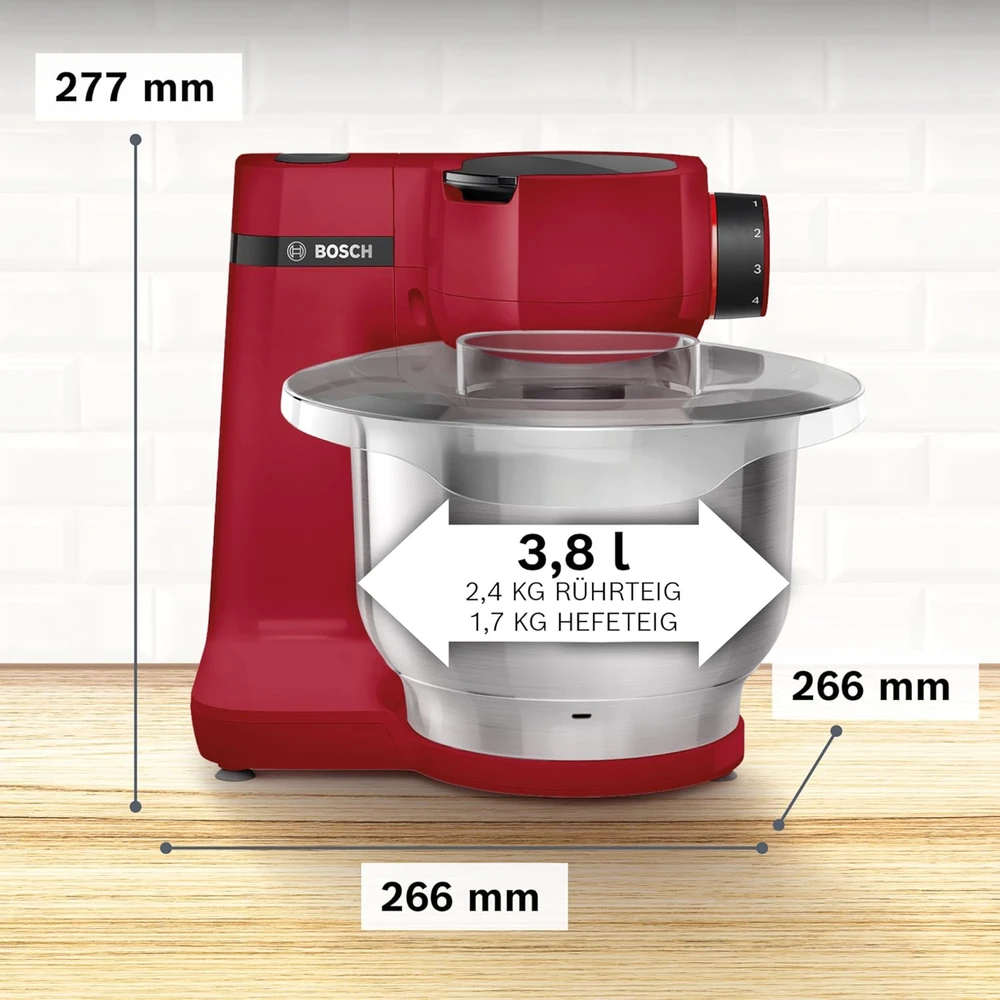 Bosch Virtuvės kombainas MUM Serie | 2 700 W Raudonas, MUMS2ER01