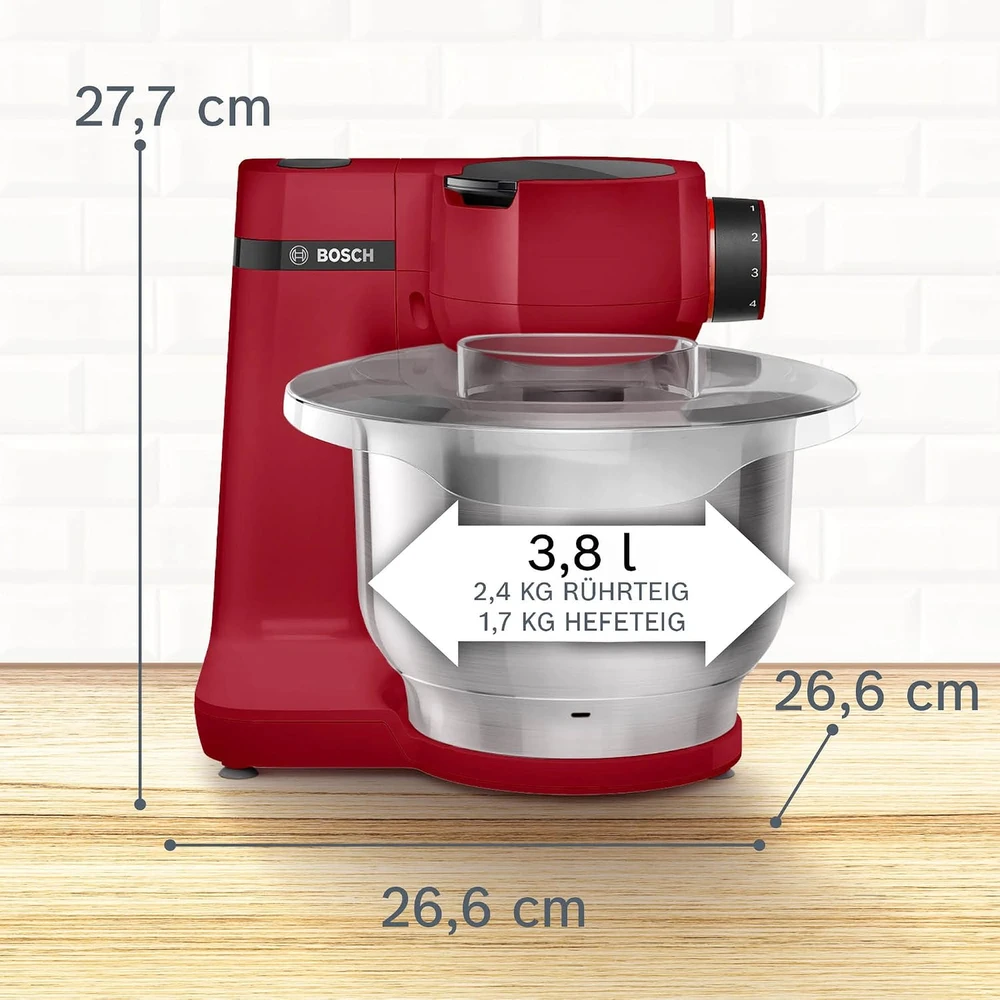 Bosch Virtuvės kombainas MUM Serie | 2 700 W Raudonas, MUMS2ER01