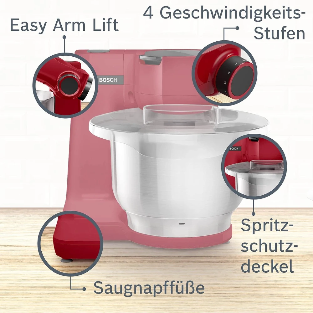 Bosch Virtuvės kombainas MUM Serie | 2 700 W Raudonas, MUMS2ER01