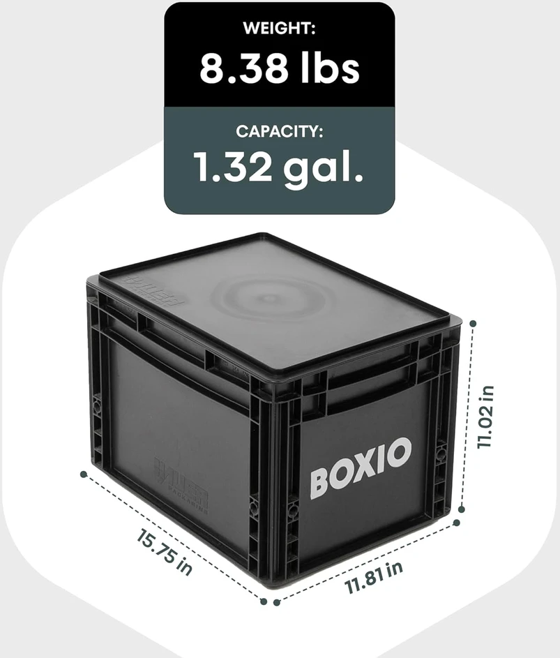 BOXIO nešiojamas praustuvas su rankine pompa, plastikinis, 30 x 39,9 x 27,9 cm, juodas, BOX-WAS-BL-10