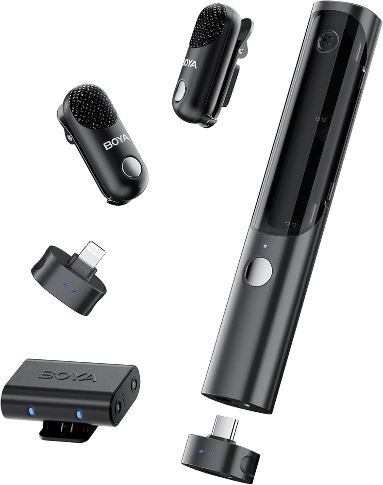 Mikrofonas BOYA MAGIC-02 belaidis 2.4GHz USB-C - juoda