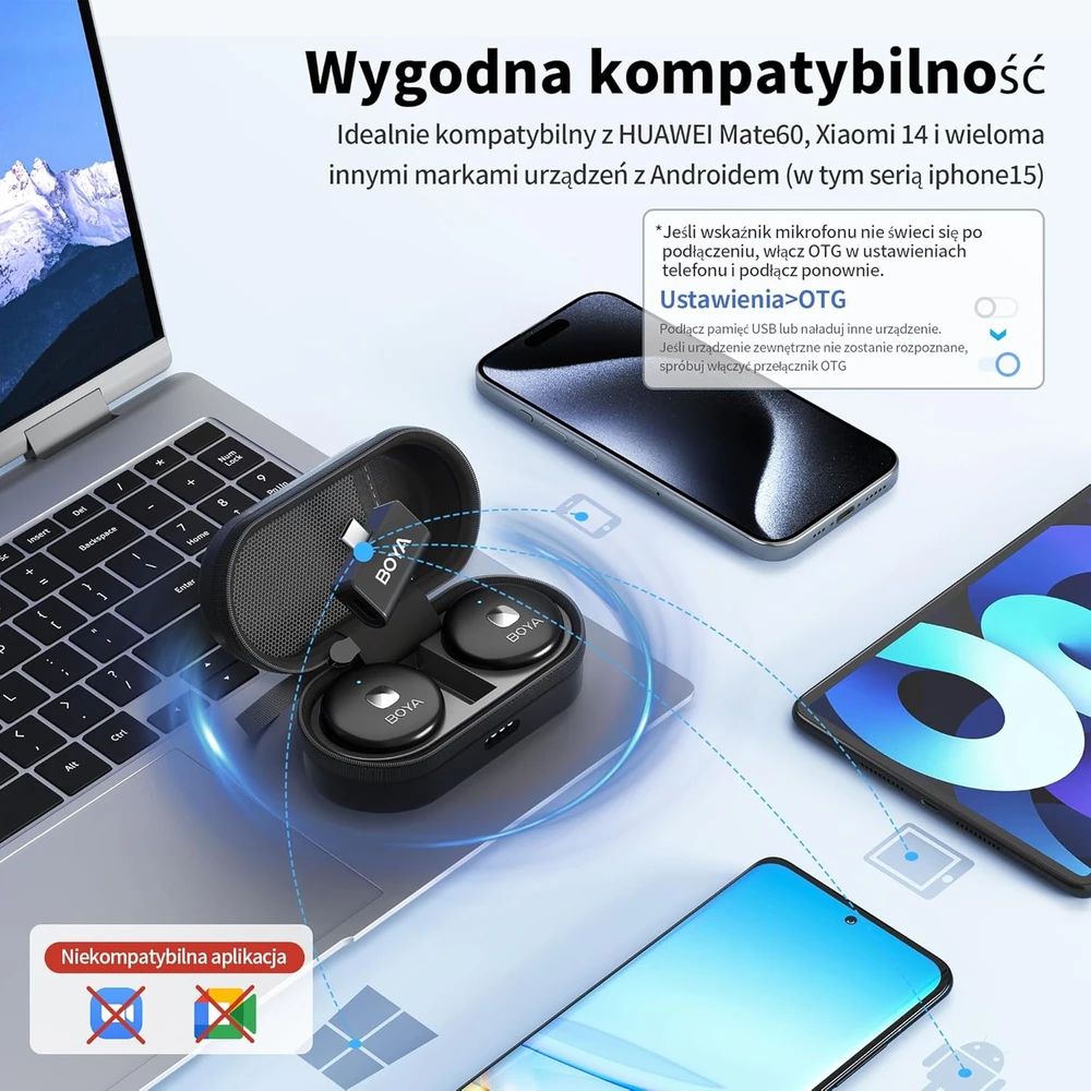 „Boya OMIC-UW“ belaidis mikrofonas