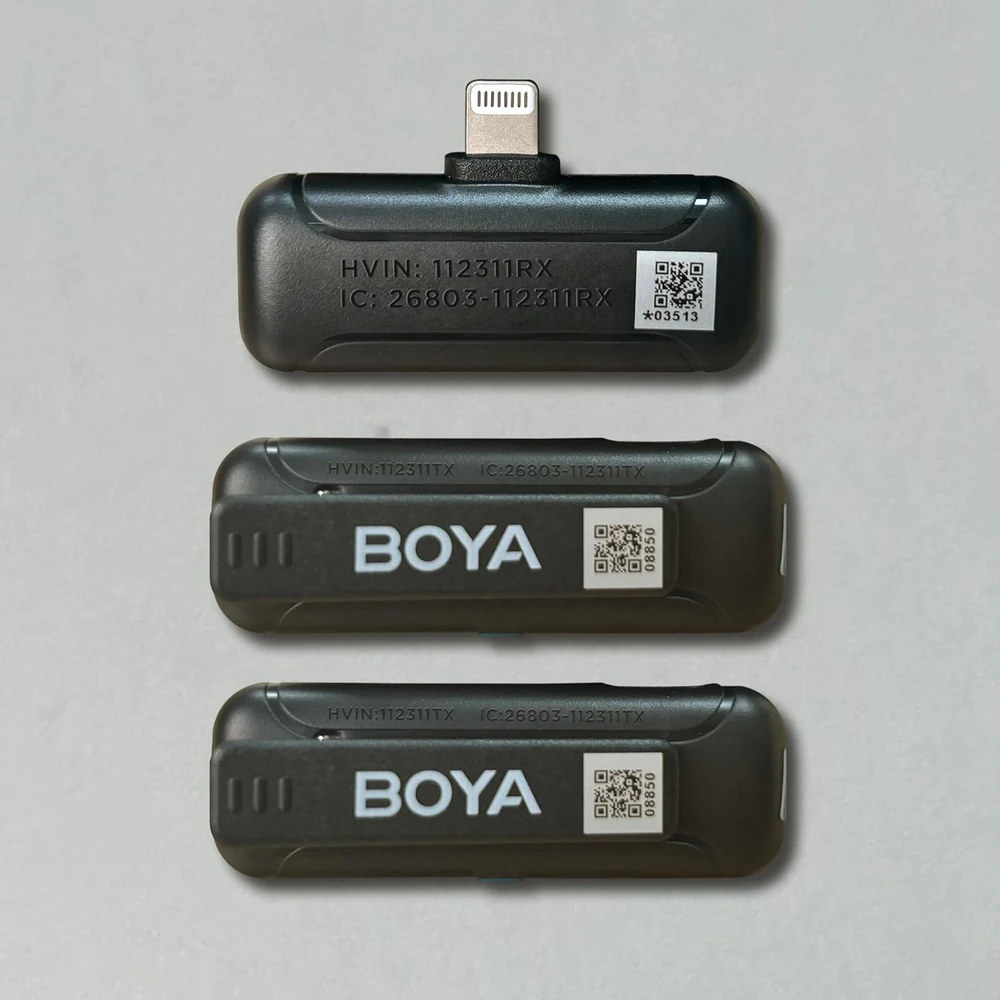BOYA belaidis lavalier tipo mikrofonas iPhone, MFi sertifikuotas, Lightning jungtis, 32 h veikimo trukmė, BY-WM3T-D2