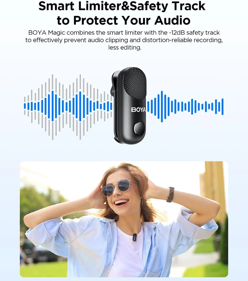 Mikrofonas BOYA MAGIC-03 belaidis 2.4GHz USB-C - juoda