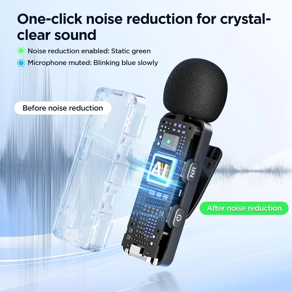 BOYA belaidis mikrofonas BY-V30 2.4GHz su 2 siųstuvais ir 1 imtuvu (C tipo) Juodas EU