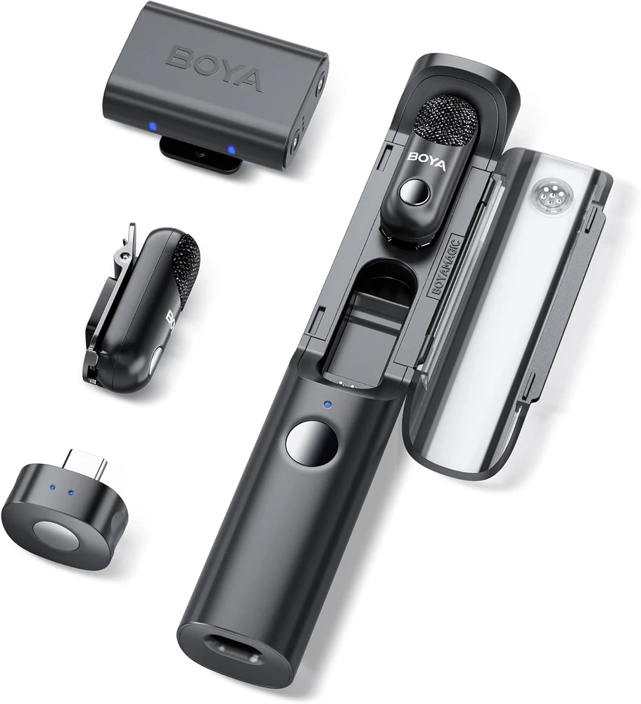 Mikrofonas BOYA MAGIC-03 belaidis 2.4GHz USB-C - juoda