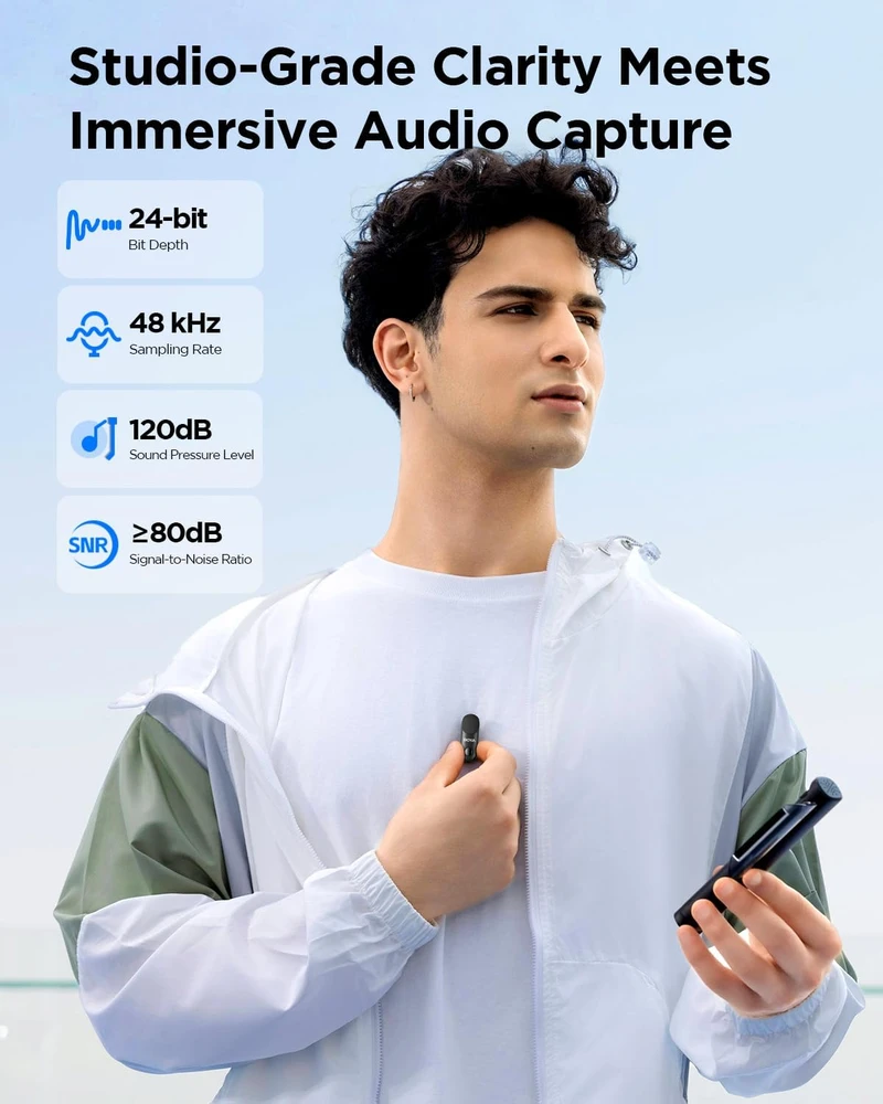 Mikrofonas BOYA MAGIC-03 belaidis 2.4GHz USB-C - juoda