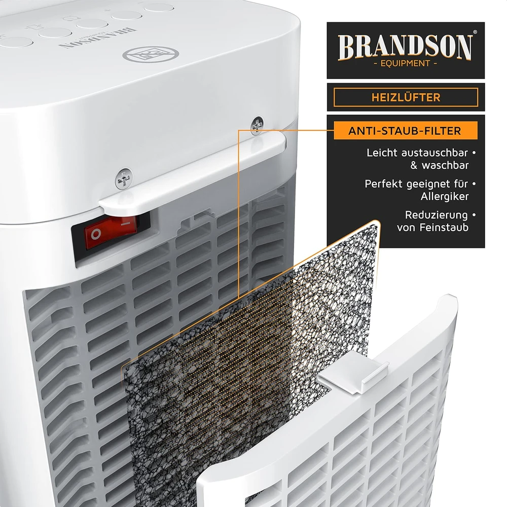 Brandson keraminis termoventiliatorius, 2000 W, 303124