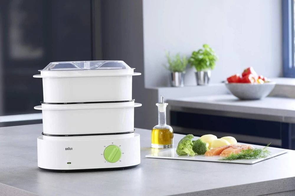 Braun FS 3000 garų puodas 2 krepšys(iai / ių) Žalia, Balta Stalviršis 850 W