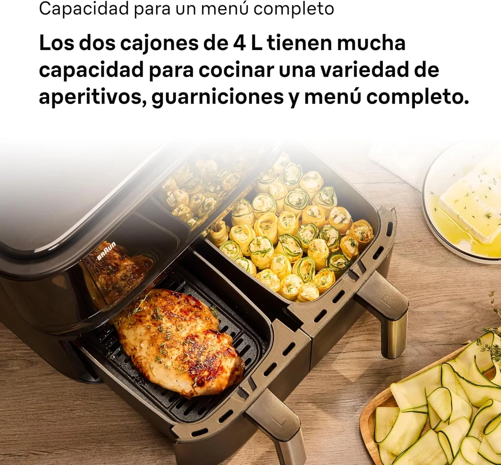 Gruzdintuvė Braun TwinCook 3 TD3030 Air Fryer, 2850W - Juodas