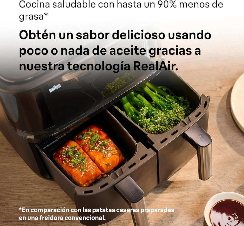 Gruzdintuvė Braun TwinCook 3 TD3030 Air Fryer, 2850W - Juodas