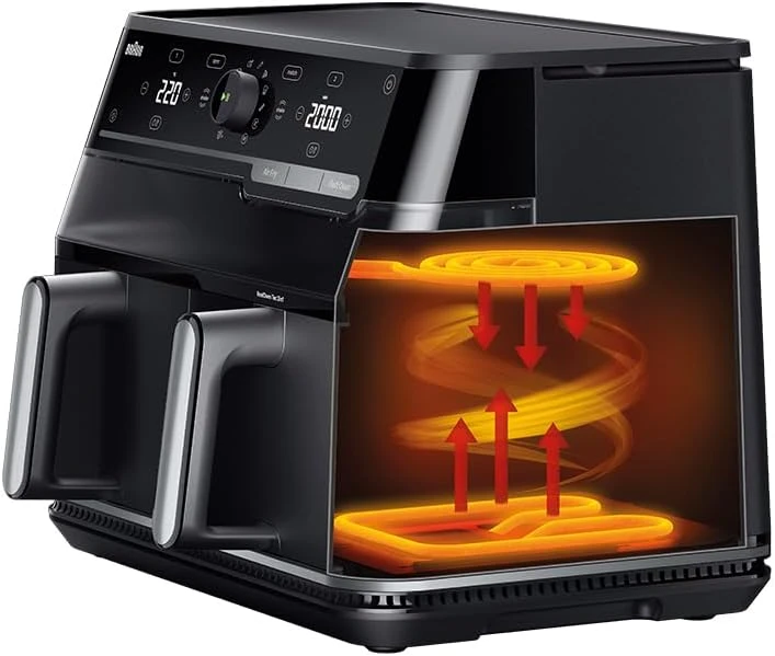 Braun karšto oro gruzdintuvė su dviem zonomis 10 l, 2400 W TB5053IBK