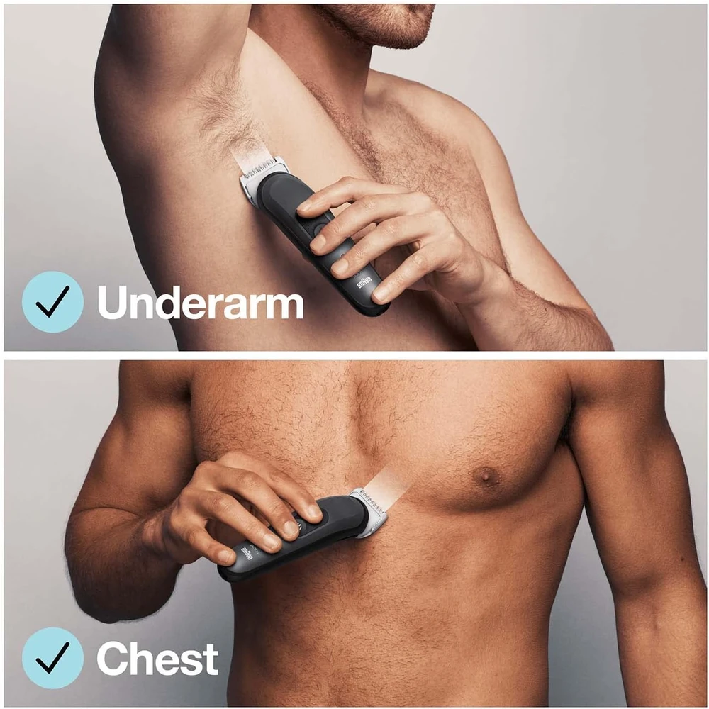 Braun Body Groomer | BG3340 | Cordless | Juodas/Pilkas