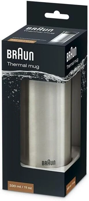 Braun termopuodelis 330 ml sidabrinis juodas