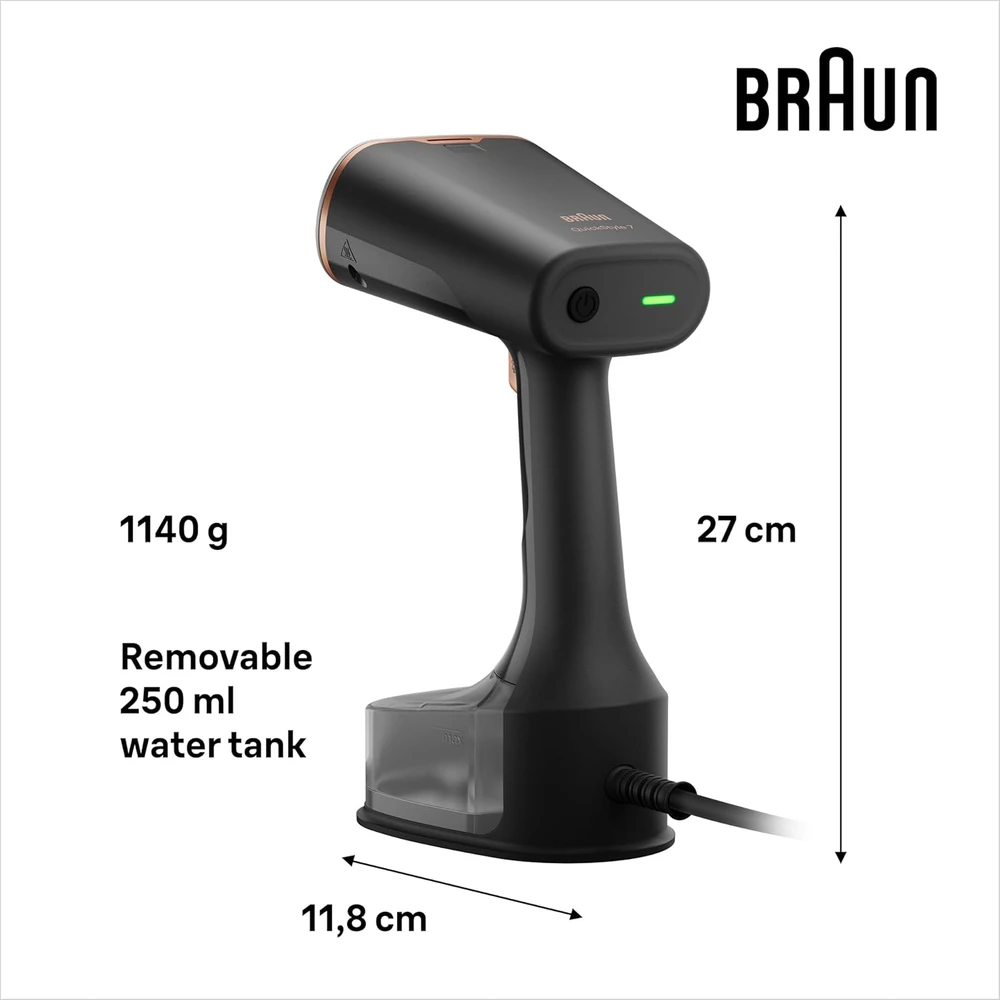 BRAUN QuickStyle 7 Garment garintuvas GS 7077 Juodas/copper