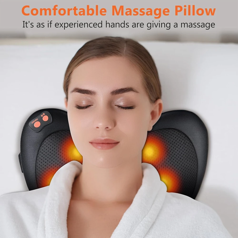 Brelley Shiatsu masažinė pagalvė kaklui ir nugarai su šildymo funkcija, JH016