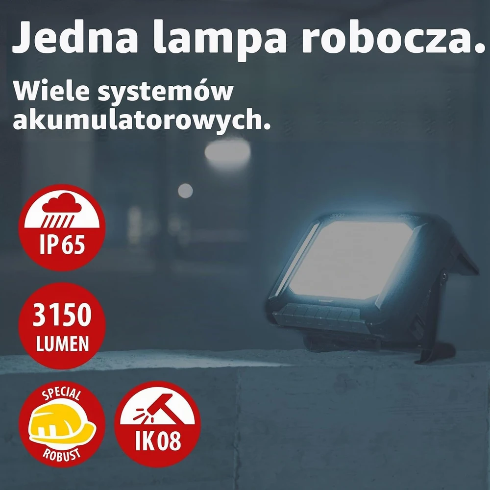 Brennenstuhl akumuliatorinis LED statybinis prožektorius 3150 lm 18 V 1173700007