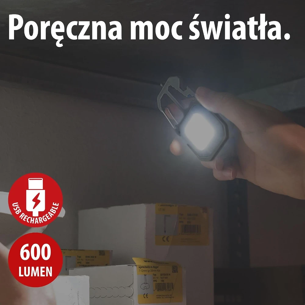 Brennenstuhl LED darbinis žibintuvėlis 600 lm su akumuliatoriumi, 7 režimai, MTL 600 A