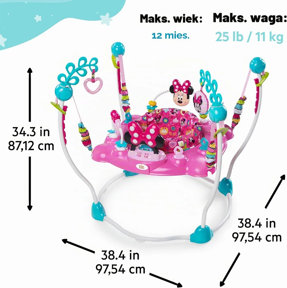 Bright Stars Disney Kūdikio kėdutė Minnie Mouse, rožinė K10299