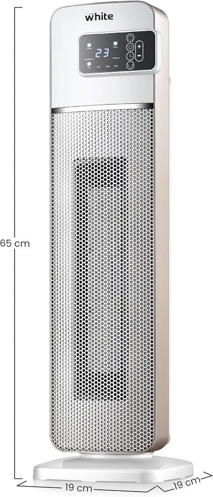 Brigros bokštinis elektrinis PTC šildytuvas 2000 W su osciliacija ir nuotoliniu valdymu EFUNFJ980R