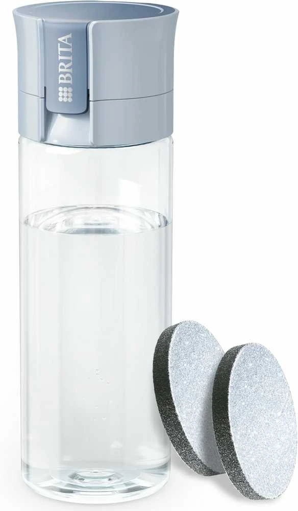 BRITA vandens butelis su filtru Vital 0,6 l, 2 MicroDisc filtrai, pastelinis mėlynas