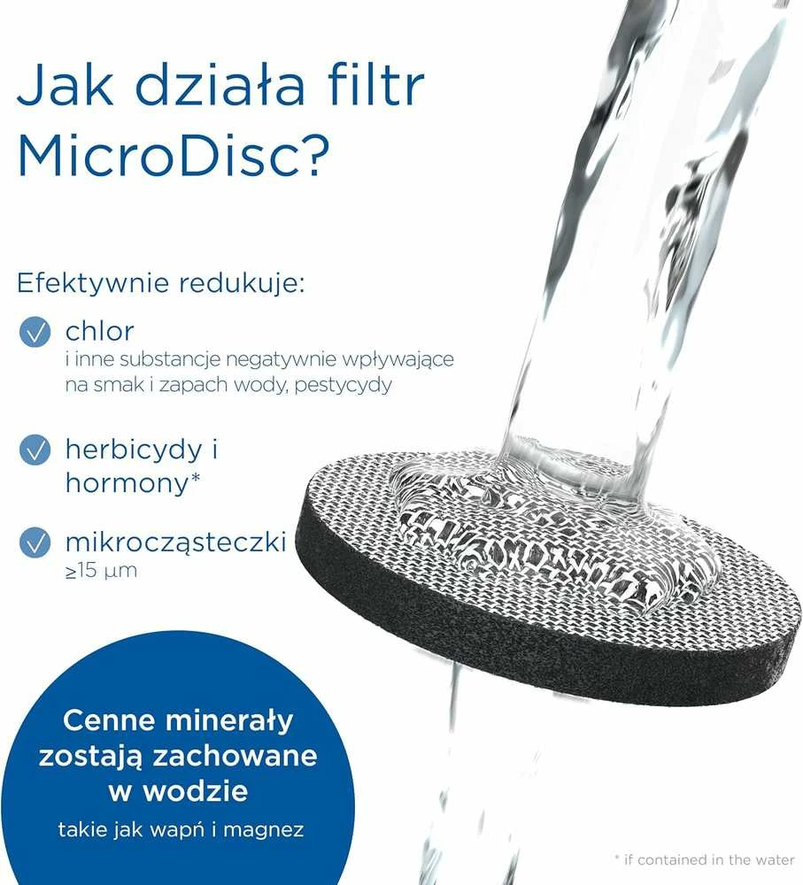 BRITA vandens butelis su filtru Vital 0,6 l, 2 MicroDisc filtrai, pastelinis mėlynas