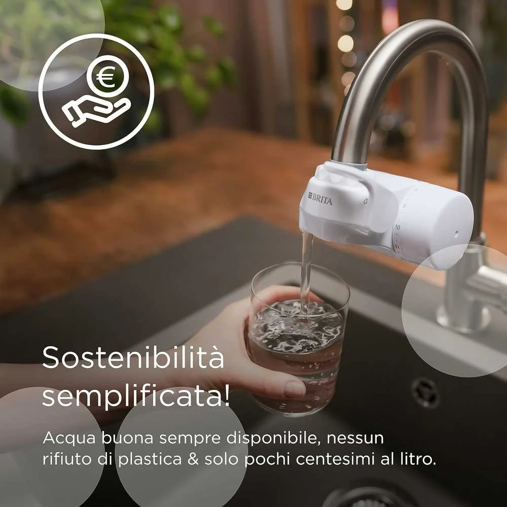 Brita vandens čiaupui montuojamas filtras ON TAP V, 4 mėnesių naudojimo trukmė