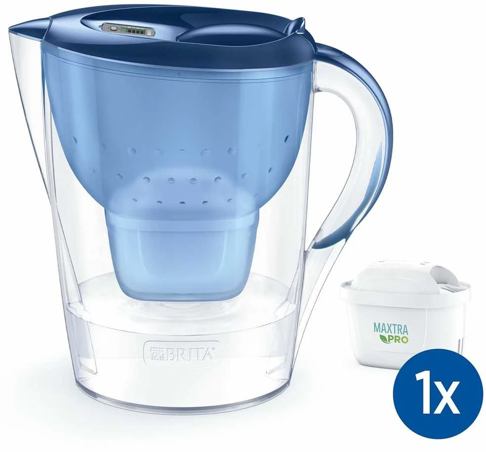 Brita vandens filtravimo ąsotis Marella XL 3,5L, elektrinis indikatorius, mėlynas, su MAXTRA PRO Pure Performance filtru