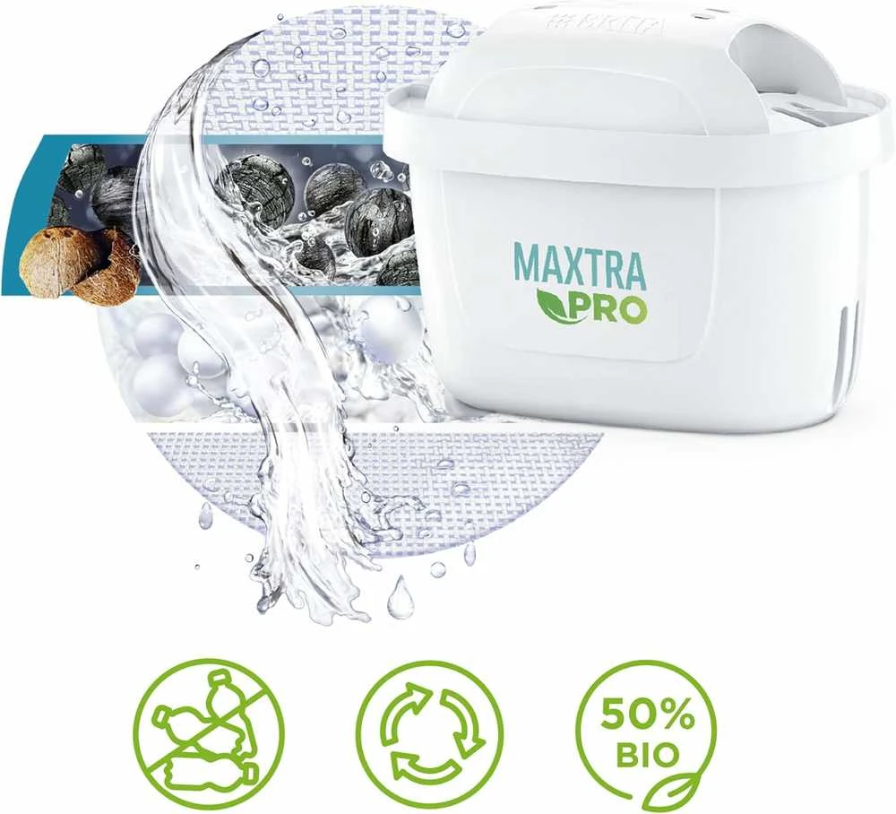 BRITA vandens filtravimo ąsotis Marella 2,4L su 3 Maxtra Pro filtrais, elektrinis indikatorius