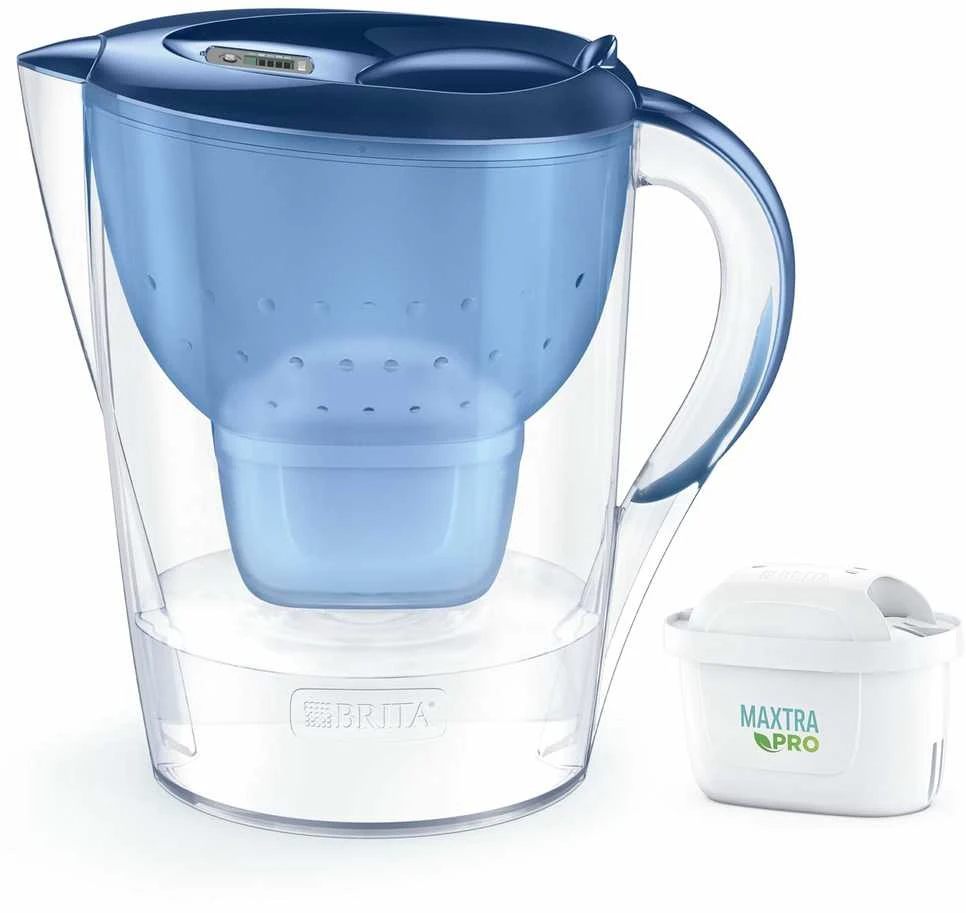 Brita vandens filtravimo ąsotis Marella XL 3,5L, elektrinis indikatorius, mėlynas, su MAXTRA PRO Pure Performance filtru