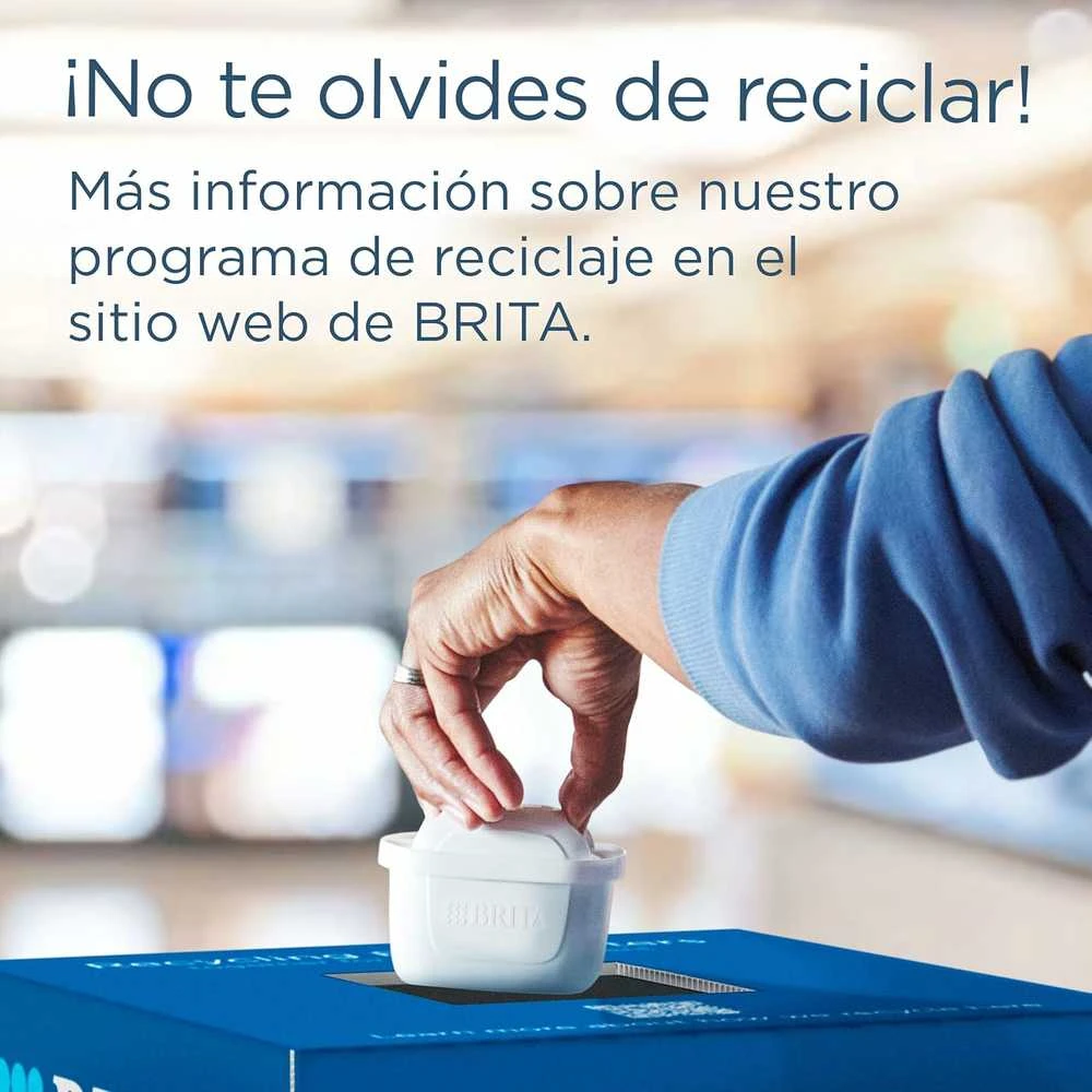 Brita vandens filtravimo ąsotis, stiklinis korpusas, 2,5 l talpa, MAXTRA PRO, mėlynas
