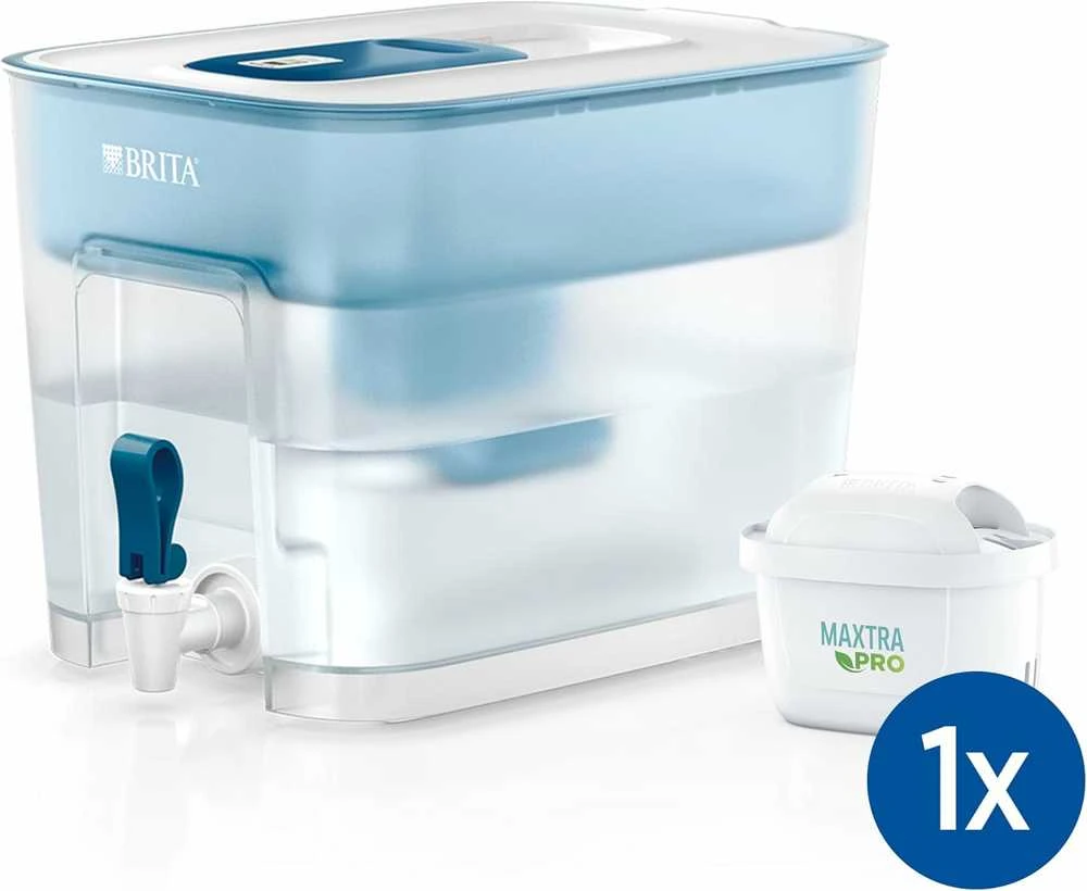 BRITA vandens filtravimo dozatorius su XXL Flow 8,2L talpa ir MAXTRA PRO Pure Performance filtru biurui ir šeimai