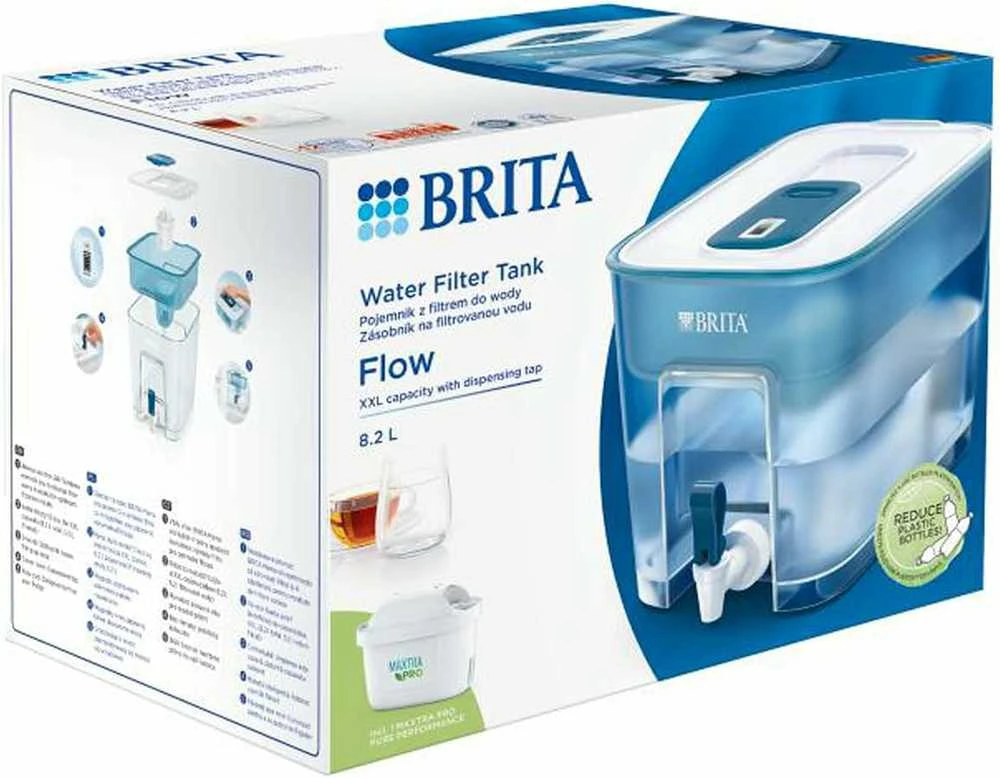 BRITA vandens filtravimo dozatorius su XXL Flow 8,2L talpa ir MAXTRA PRO Pure Performance filtru biurui ir šeimai