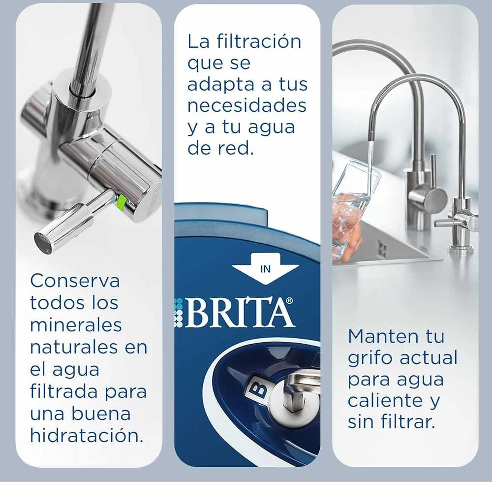 Brita vandens maišytuvas su filtru mypureP1, nerūdijančio plieno, 26,5 cm