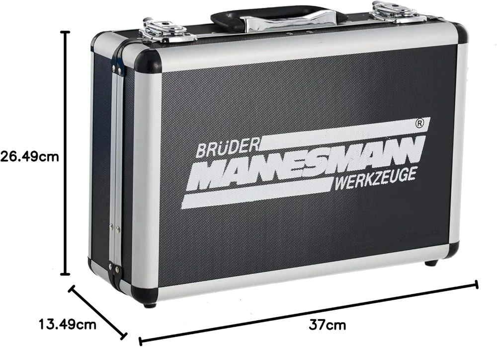Brüder Mannesmann įrankių rinkinys 90 dalių aliuminio lagaminas M29067