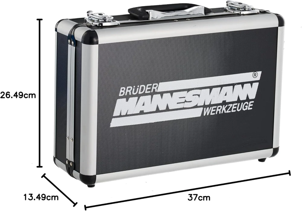 Brüder Mannesmann įrankių rinkinys 90 dalių aliuminio lagaminas M29067