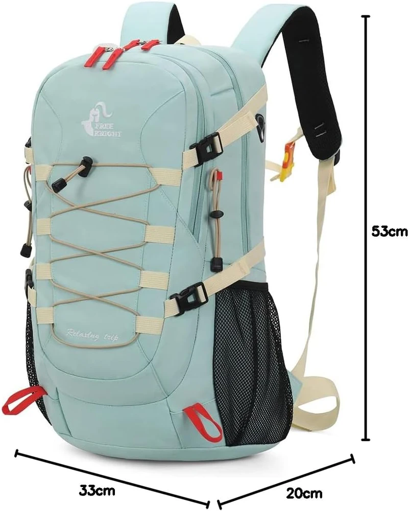 Bseash turistinė vandeniui atspari 40 l kuprinė su lietaus apsauga, 53 cm, žalia, 0219