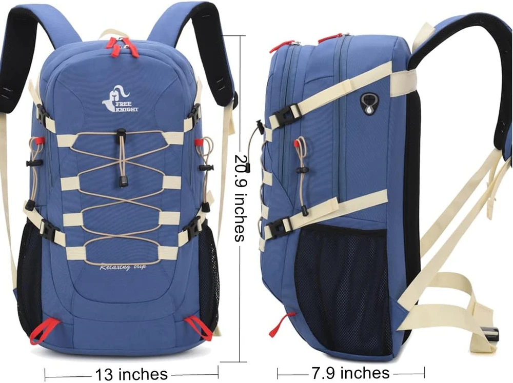 Bseash turistinis vandeniui atspari kuprinė 40 l su lietaus apsauga, 53 cm, mėlyna, 0219