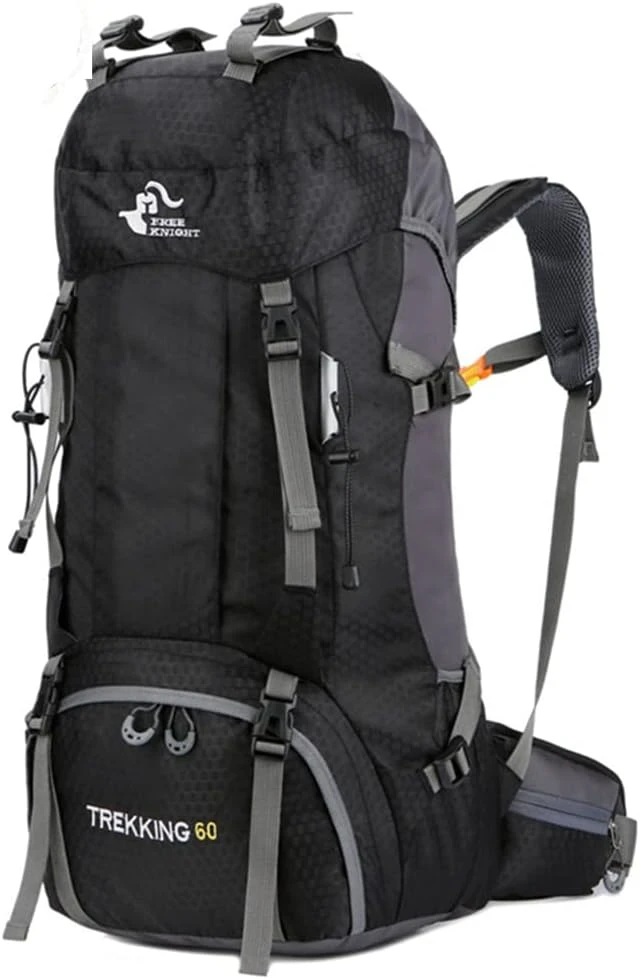 Bseash turistinis vandeniui atsparus 60 l kuprinė su lietaus uždangalu, 68 cm, juoda