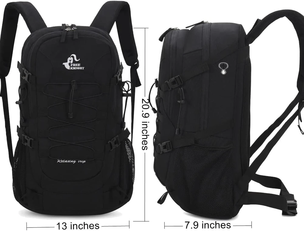 Bseash vandeniui atspari 40 l turistinė kuprinė iš 900D nailono, juoda, 0219 modelis