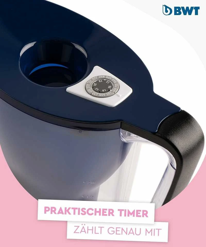 BWT vandens filtravimo ąsotis Penguin 2,7 l su magnio filtru, tamsiai mėlynas