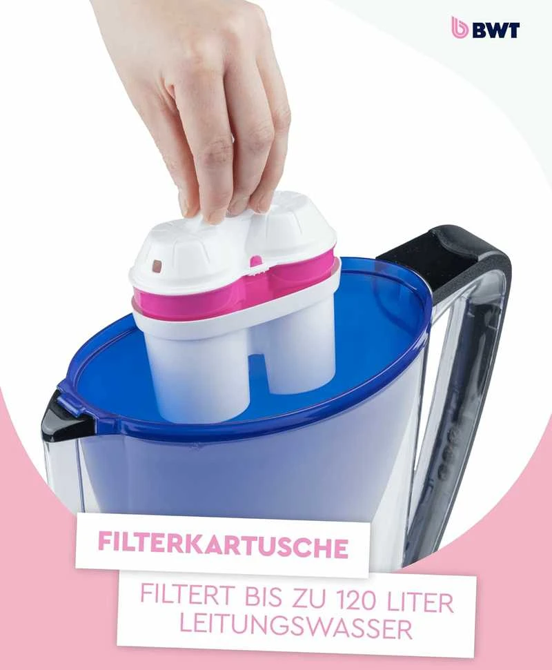 BWT vandens filtravimo ąsotis Penguin 2,7 l su magnio filtru, tamsiai mėlynas