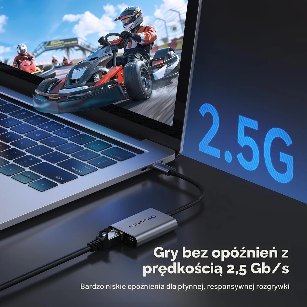 Cable Matters USB-C 2.5GbE Ethernet adapteris su 140 W PD 3.1 201453-N