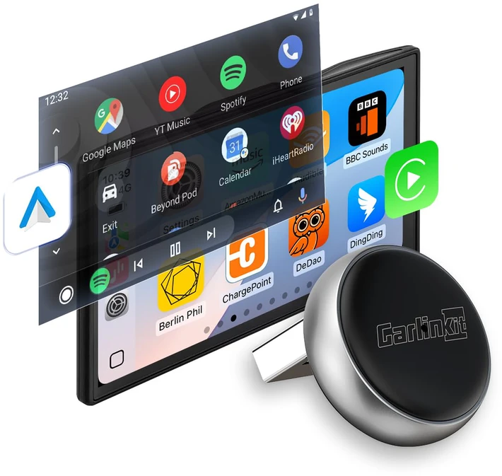 Carlinkit Mini Ultra3 adapteris su programėlių sąsajos projekcija