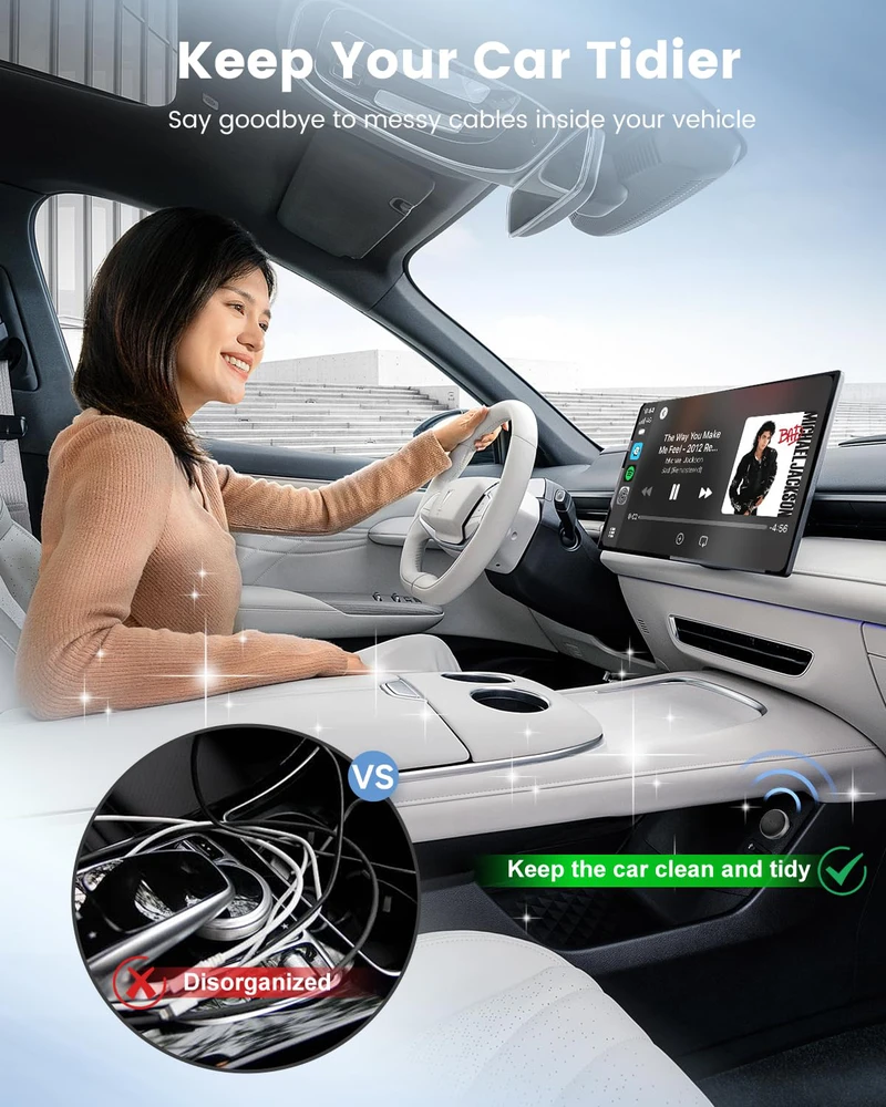 Belaidis CarPlay/Android Auto adapteris Carlinkit Mini Ultra3 juodas
