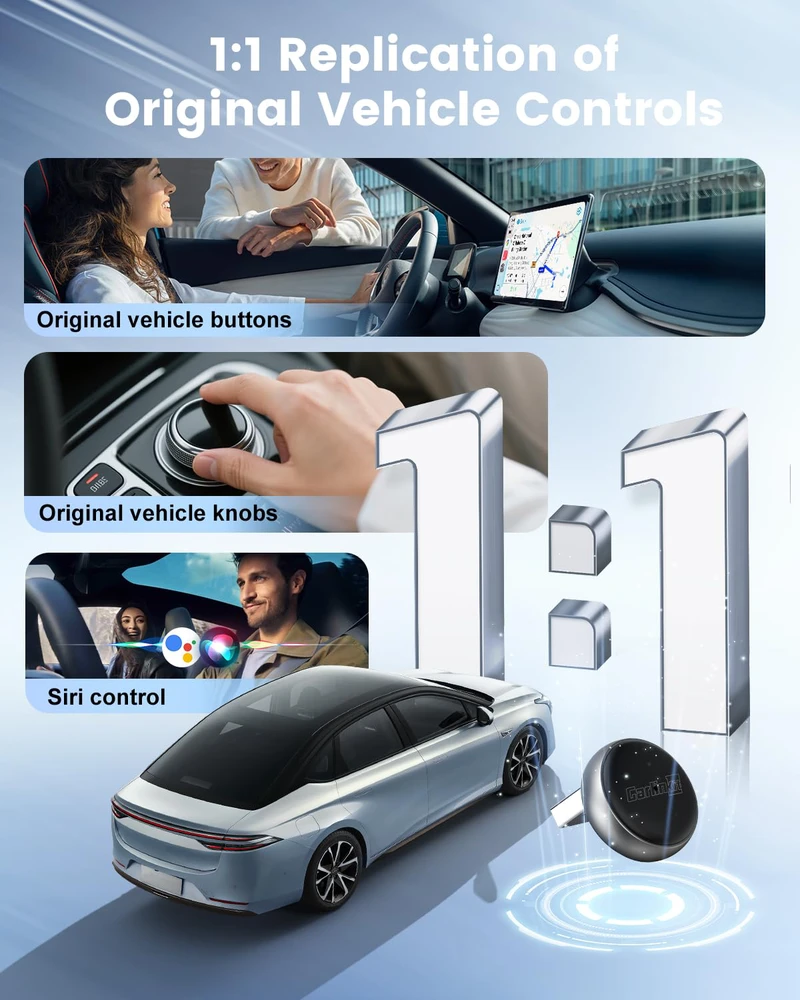 Belaidis CarPlay/Android Auto adapteris Carlinkit Mini Ultra3 juodas