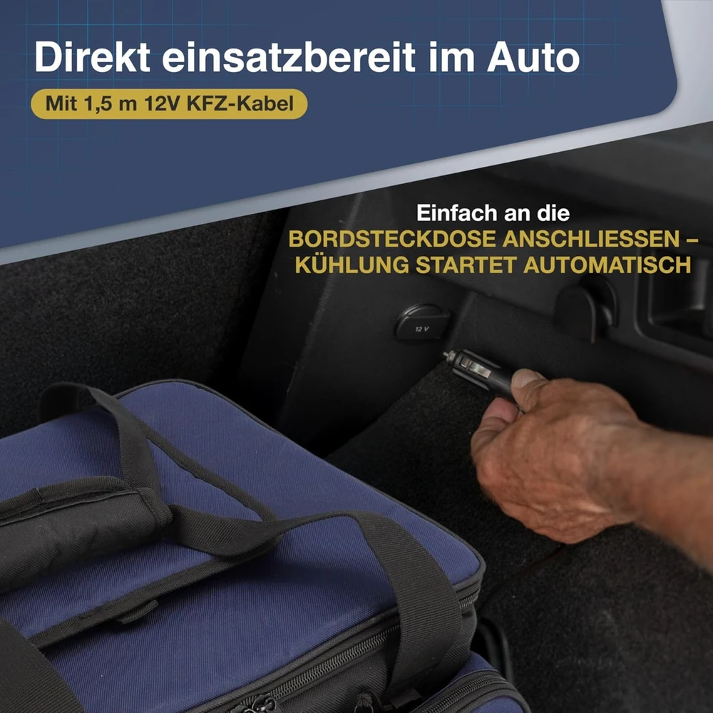 Cartrend automobilinė šaldomasis krepšys, 16 l talpa, 12 V, 1,5 m kabelis, reguliuojamas dirželis